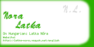 nora latka business card